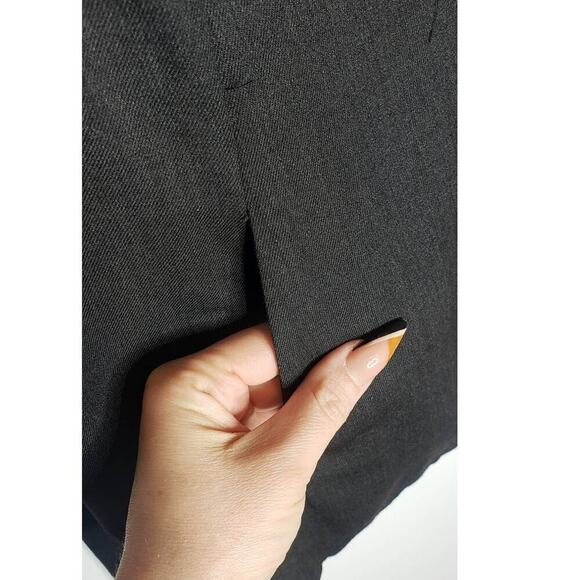 Elm Design Wool Blend Blazer Jacket 3 Large Lagenlook Stretch Corporate Goth - Picture 8 of 13